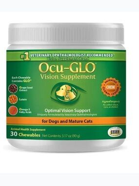 👁️ Ocu-GLO Vision Supplement Powder for Dogs & Cats 6.35oz, Sealed - $70